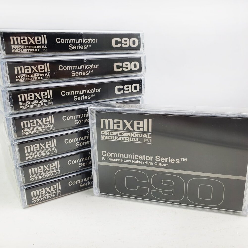 Maxell Blank Cassette Tapes C90 Communicator Series Lot of 8 Professional Sealed